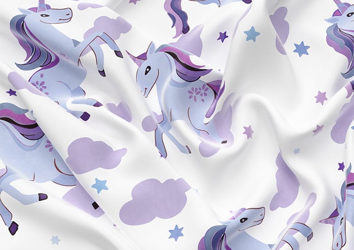 Unicorn Magic, Purple - Motorised Roman Blind - Image 4